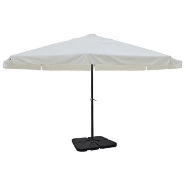 Parasol med transportabel fod i aluminium (grøn)
