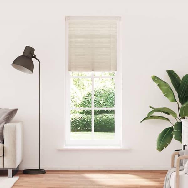 Plisseret rullegardin 90x125cm cremefarvet