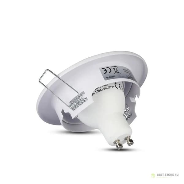 V-TAC GU10 Rund Bevægelig Øje Hvid VT-7227RD-WH