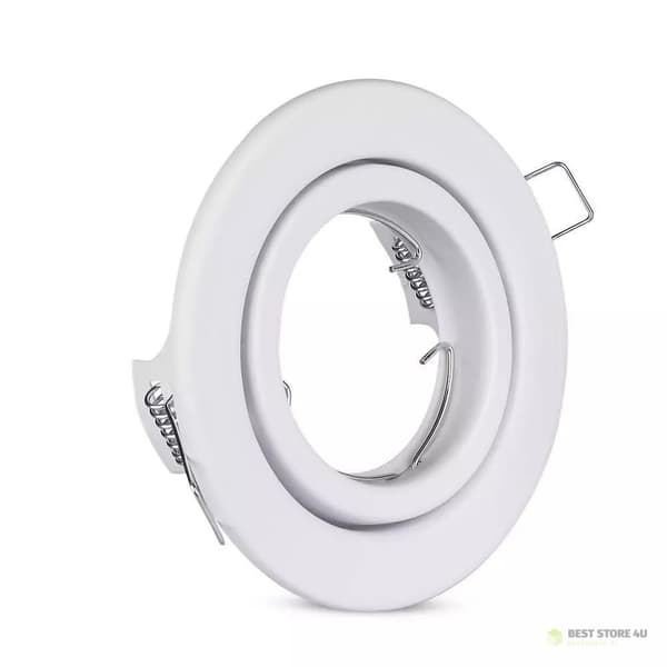 V-TAC GU10 Rund Bevægelig Øje Hvid VT-7227RD-WH