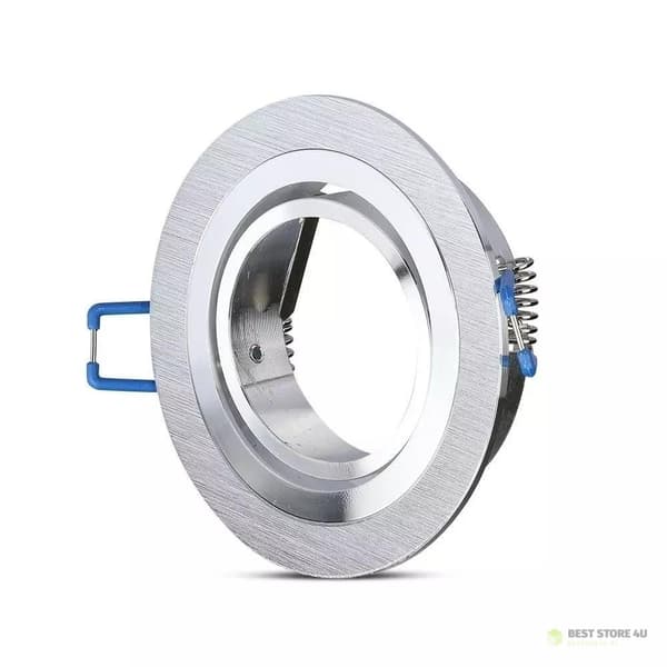 V-TAC Ögla Aluminium Gjuten 1xGU10 Rund Borstad Aluminium VT-782RD-AB