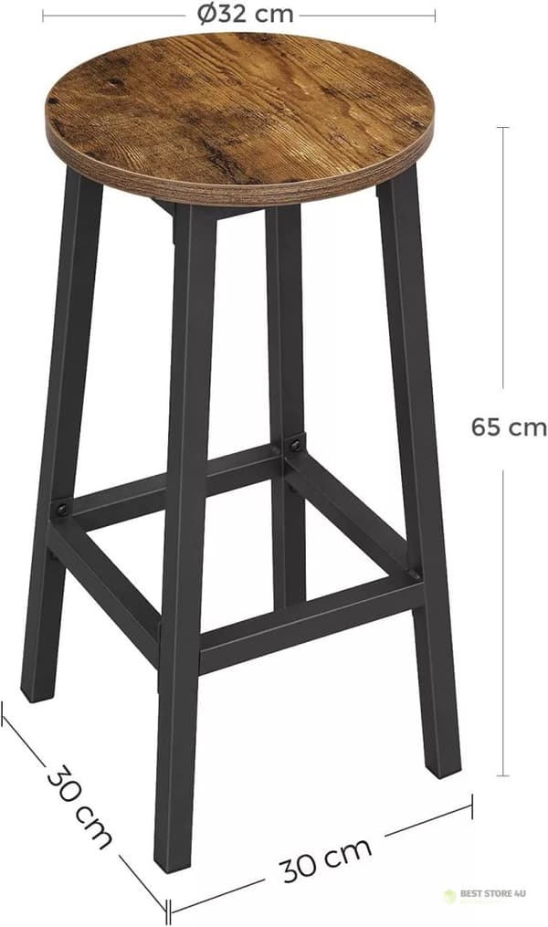 Set med 2 barstolar, höga barstolar