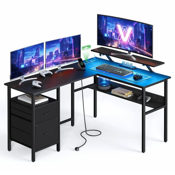 Pelipöytä L-Shape AC LED 150 cm