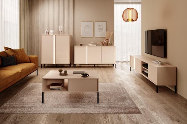 FURNLUX SKÄNK DAST BEIGE & SVART 103CM