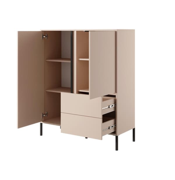 FURNLUX SKÄNK DAST BEIGE & SVART 103CM
