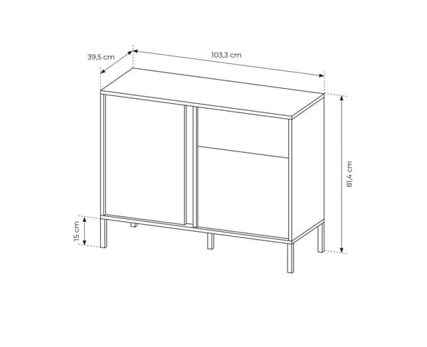 FURNLUX LIPASTO DAST BEIGE & MUSTA 103CM