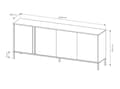 Miniatyrbillede 5 af 5: FURNLUX SKÆNK DAST BEIGE & SORT 203CM