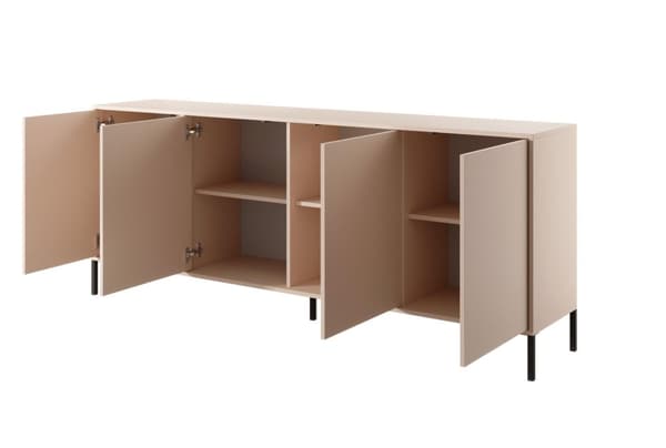 FURNLUX SKÆNK DAST BEIGE & SORT 203CM