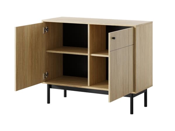 FURNLUX SKÆNK JAPANDI EG & SORT 104CM
