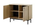 Miniatyrbillede 2 af 4: FURNLUX SKÆNK JAPANDI EG & SORT 104CM