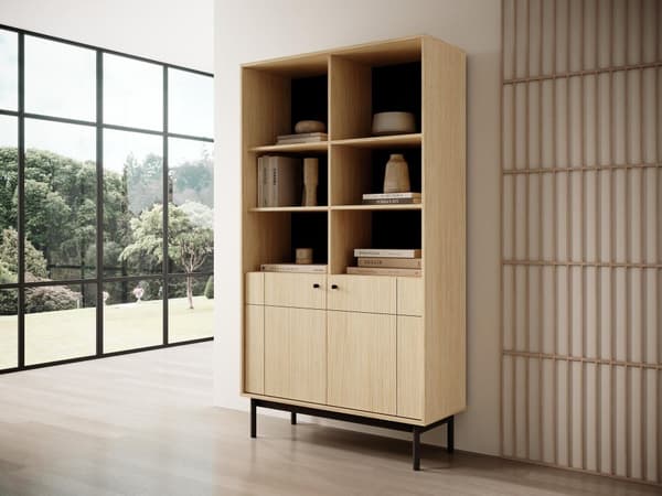 FURNLUX VITRIINI JAPANDI TAMMI & MUSTA 104CM