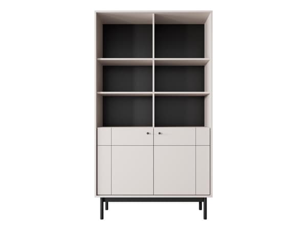 FURNLUX VITRIINI JAPANDI BEIGE & MUSTA 104CM