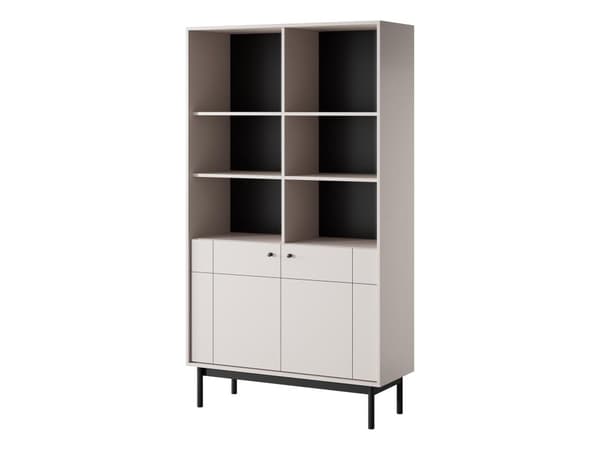 FURNLUX VITRIINI JAPANDI BEIGE & MUSTA 104CM
