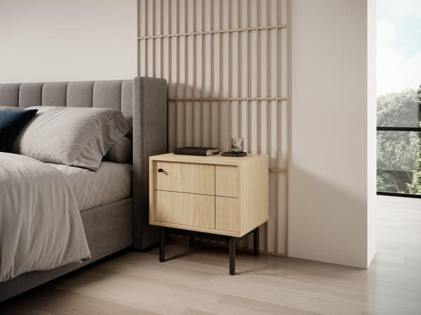 FURNLUX YÖPÖYTÄ JAPANDI TAMMI & MUSTA 54CM