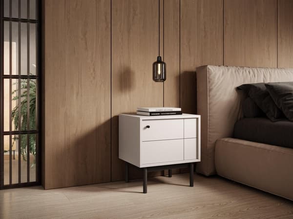 FURNLUX NATTDUKSBORD JAPANDI BEIGE & SVART 54CM