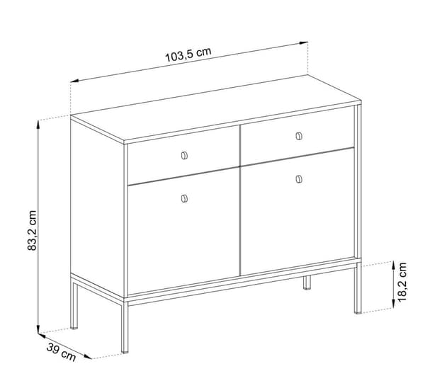 FURNLUX SIVUPÖYTÄ MONO BEIGE & KULTA 104CM