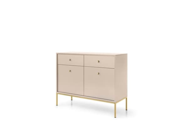FURNLUX SIVUPÖYTÄ MONO BEIGE & KULTA 104CM