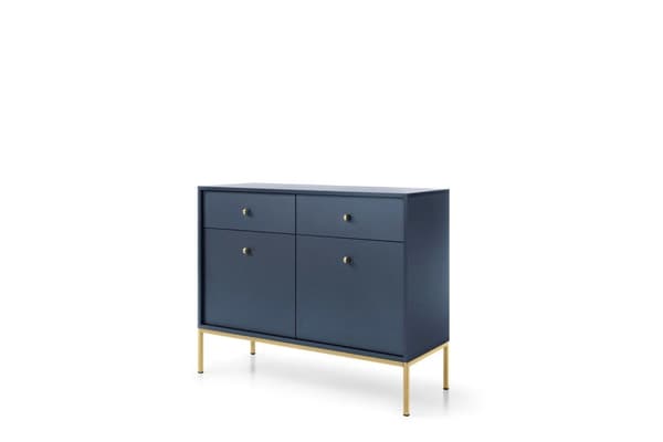 FURNLUX SKÄNK MONO MARINBLÅ & GULD 104CM