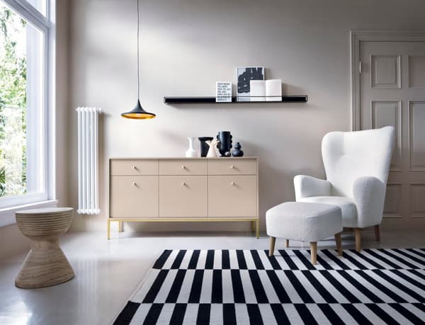 FURNLUX SKÆNK MONO BEIGE & GULD 154CM