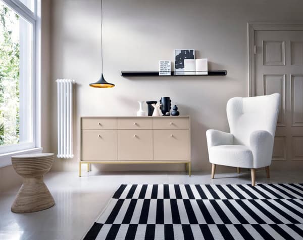 FURNLUX SKÆNK MONO BEIGE & GULD 154CM
