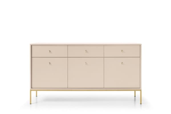 FURNLUX SKÆNK MONO BEIGE & GULD 154CM