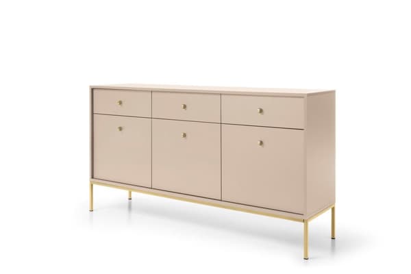 FURNLUX SKÆNK MONO BEIGE & GULD 154CM