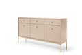 Miniatyrbillede 1 af 5: FURNLUX SKÆNK MONO BEIGE & GULD 154CM