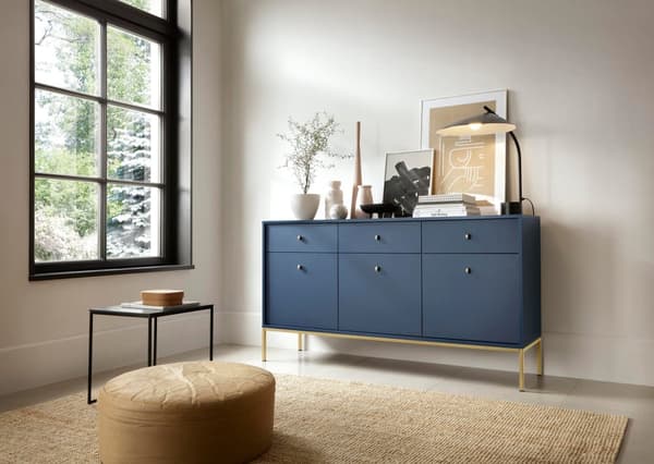 FURNLUX SKÄNK MONO MARINBLÅ & GULD 154CM