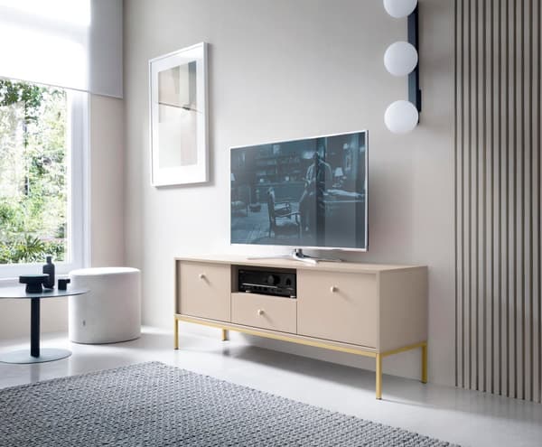FURNLUX TV-TELINE MONO BEIGE & KULTA 154CM