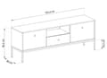 Pikkukuva 5 / 5: FURNLUX TV-TELINE MONO LAIVASTONSININEN & KULTA 154CM