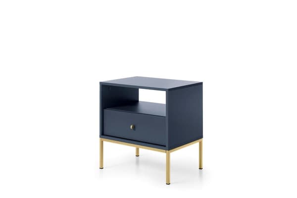 FURNLUX NATTDUKSBORD MONO MARINBLÅ & GULD 54CM