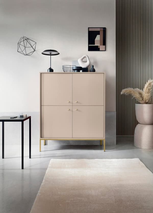 FURNLUX SKÄNK MONO BEIGE & GULD 104CM