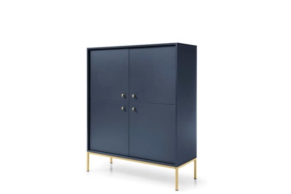FURNLUX SKÄNK MONO MARINBLÅ & GULD 104CM