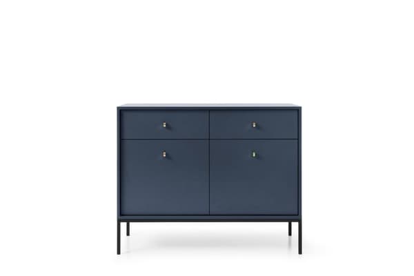 FURNLUX SIVUPÖYTÄ MONO LAIVASTONSININEN & MUSTA 104CM