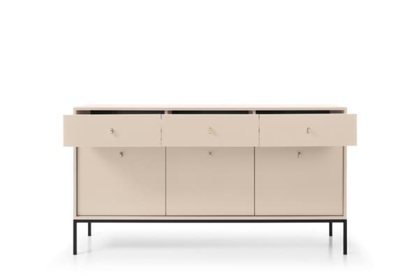 FURNLUX SIVUPÖYTÄ MONO BEIGE & MUSTA 154CM