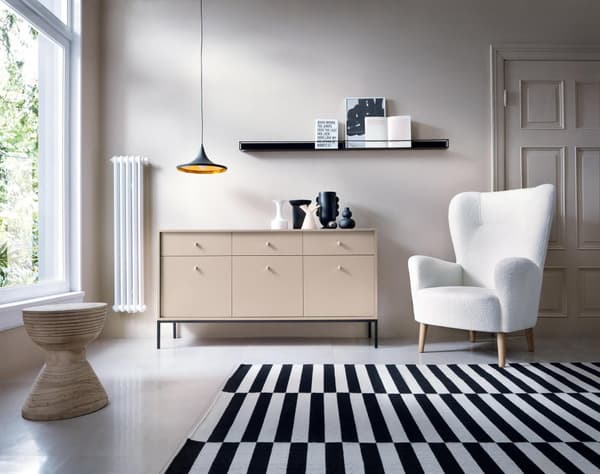 FURNLUX SIVUPÖYTÄ MONO BEIGE & MUSTA 154CM