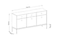 Pikkukuva 7 / 7: FURNLUX SIVUPÖYTÄ MONO BEIGE & MUSTA 154CM