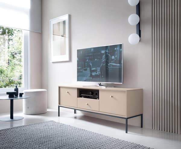 FURNLUX TV-BORD MONO BEIGE & SORT 154CM