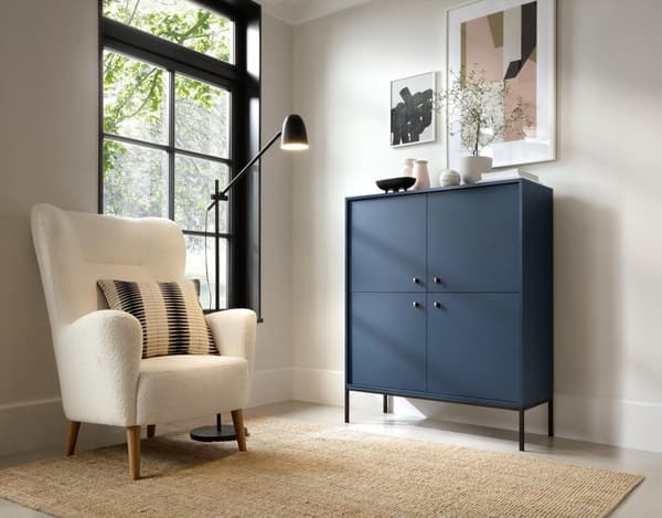 FURNLUX SKÄNK MONO MARINBLÅ & SVART 104CM