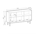Miniatyrbillede 5 af 5: FURNLUX SKÆNK FARVE RØD 144CM