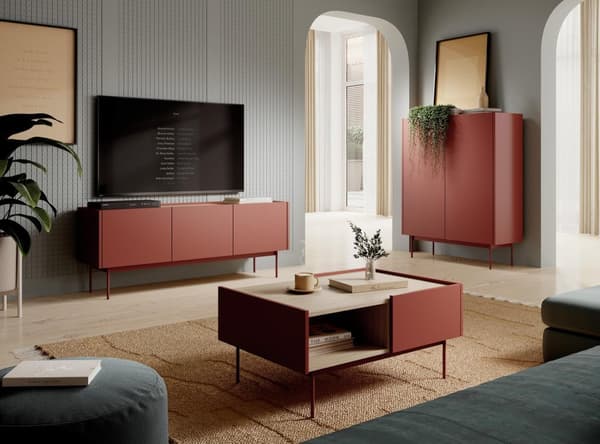 FURNLUX SKÄNK FÄRG RÖD 97CM
