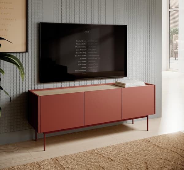 FURNLUX TV-TELINE VÄRI PUNAINEN 144CM