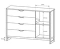 Miniatyrbild 6 av 6: FURNLUX BYRÅ ARDEN SVART 138CM