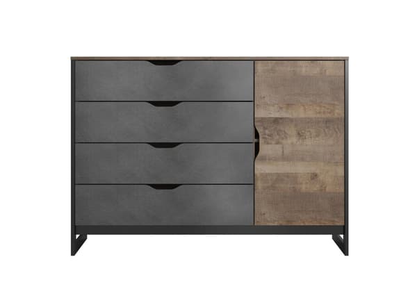 FURNLUX BYRÅ ARDEN SVART 138CM