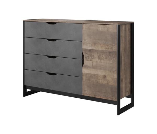 FURNLUX BYRÅ ARDEN SVART 138CM