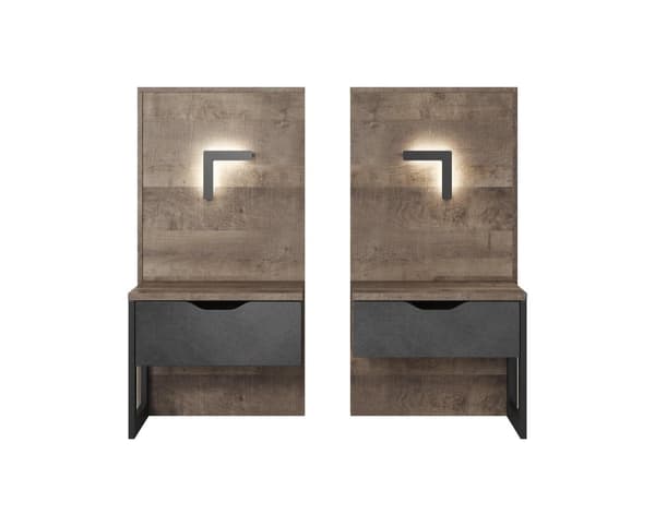 FURNLUX NATBORD ARDEN SORT 52CM