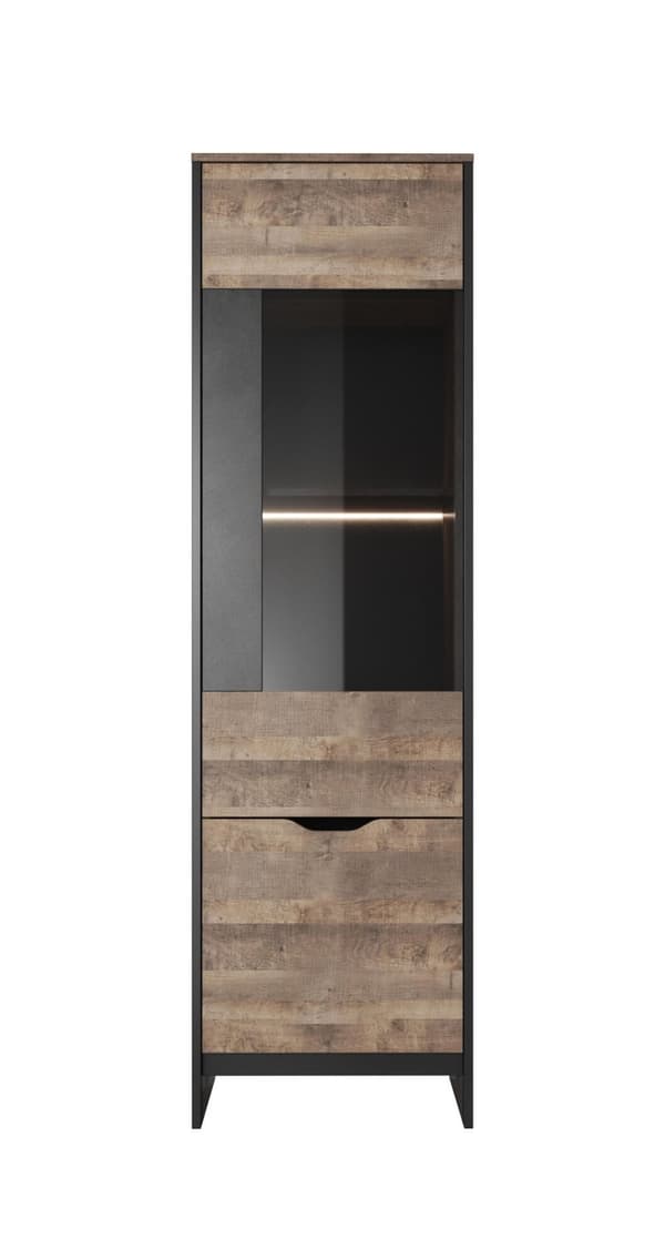 FURNLUX VITRINSKÅP ARDEN SVART 56CM