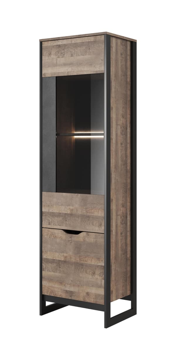 FURNLUX VITRINSKÅP ARDEN SVART 56CM
