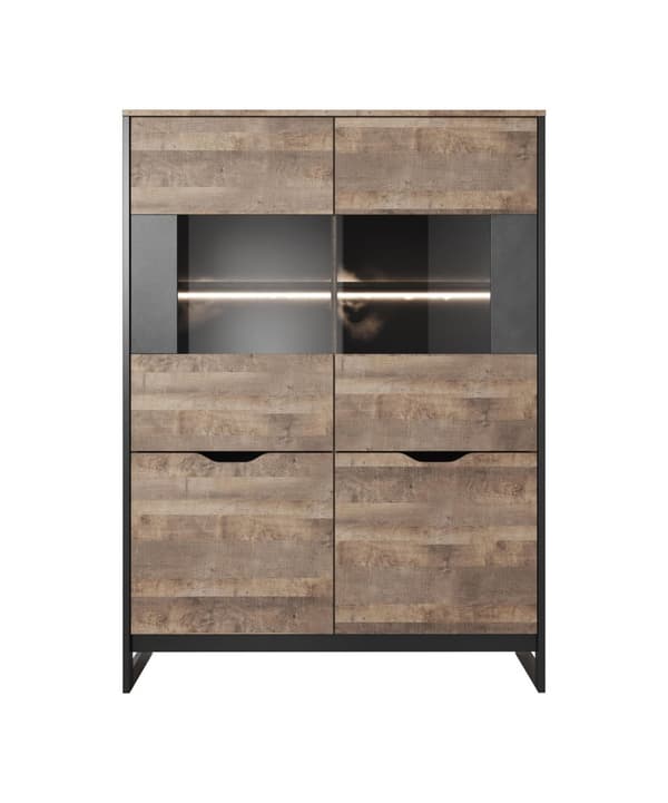 FURNLUX VITRINSKÅP ARDEN SVART 109CM
