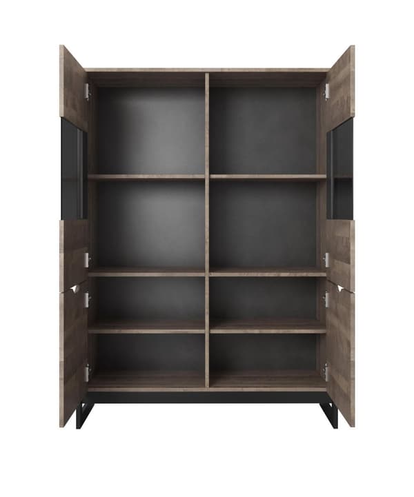 FURNLUX VITRINSKÅP ARDEN SVART 109CM